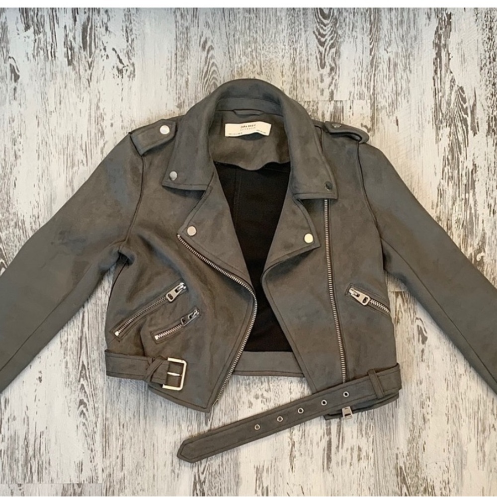 Zara Size Small Gray Suede